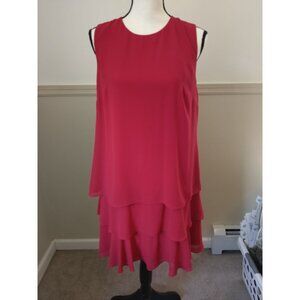 Women's Lauren Ralph Lauren ruffle Red Sleeveless Dress Size 12